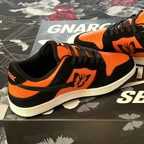 DS GNARCOTIC SB DUNK LOW BUTTERFLY EFFECT BLACK/ORANGE LIL GNAR MONARCH 6 6.5 10 - Picture 9 of 16